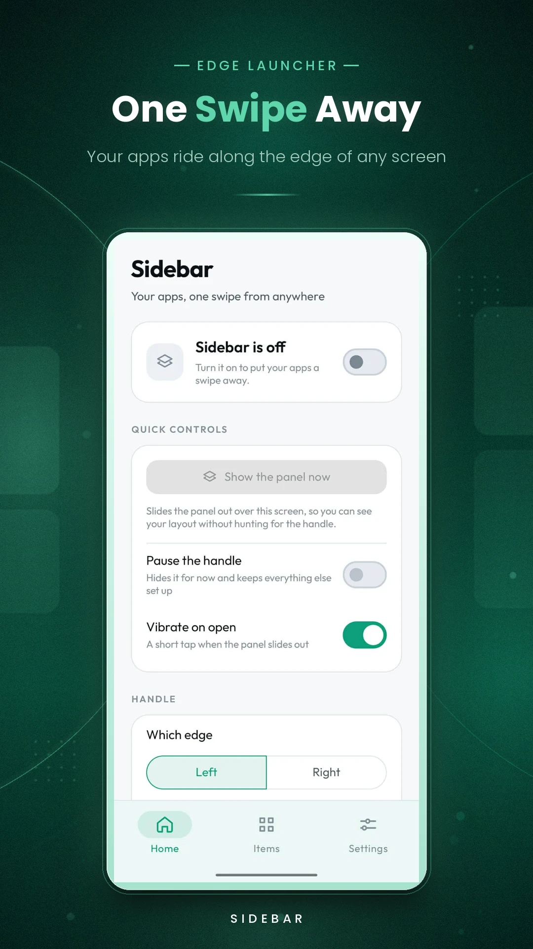 Sidebar App screenshot